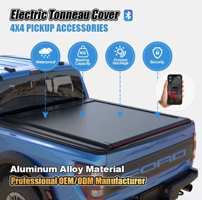 Electric Tonneau Cover with LED - Ford F150 Lobo